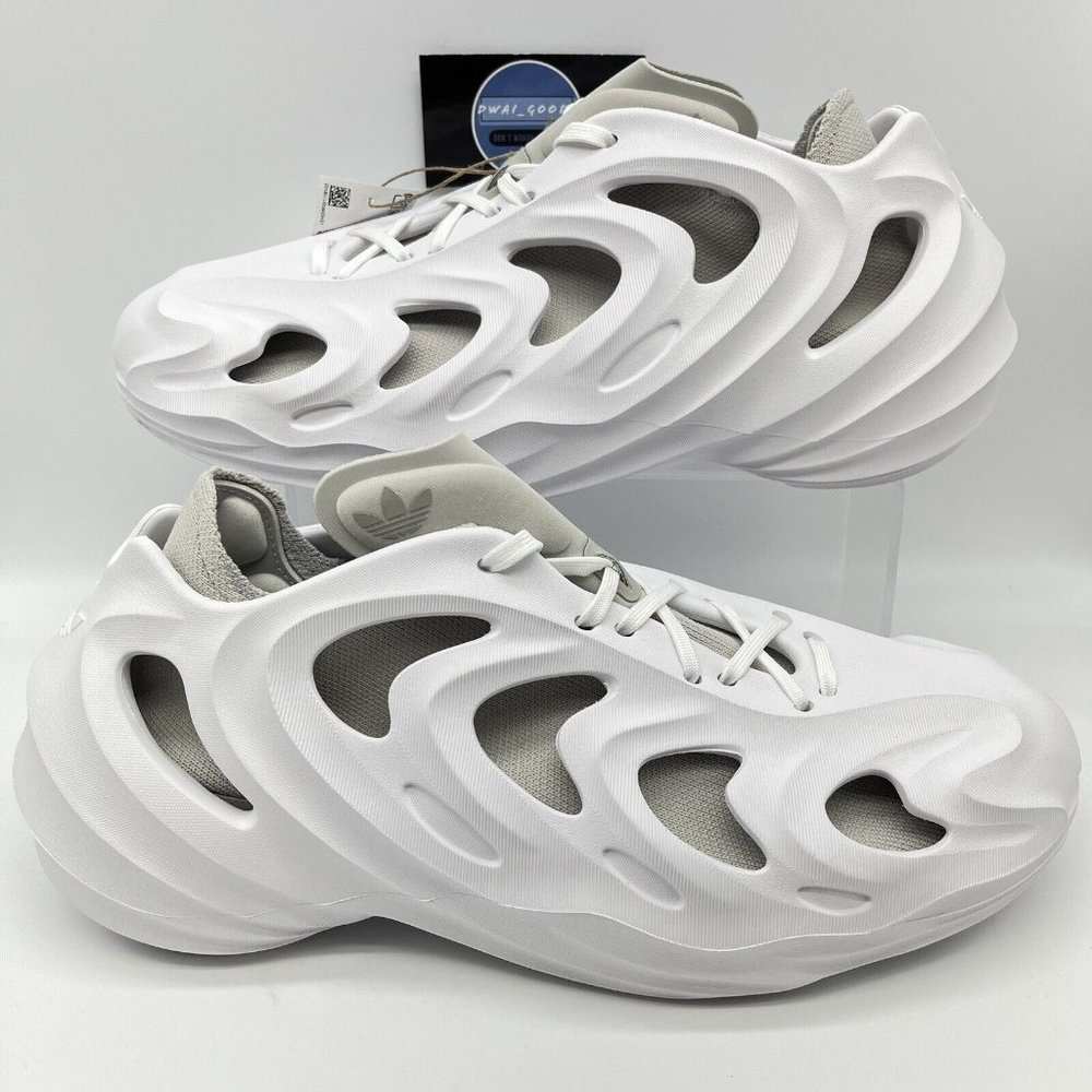 adidas Men's White Sculpted Cutout Sneakers